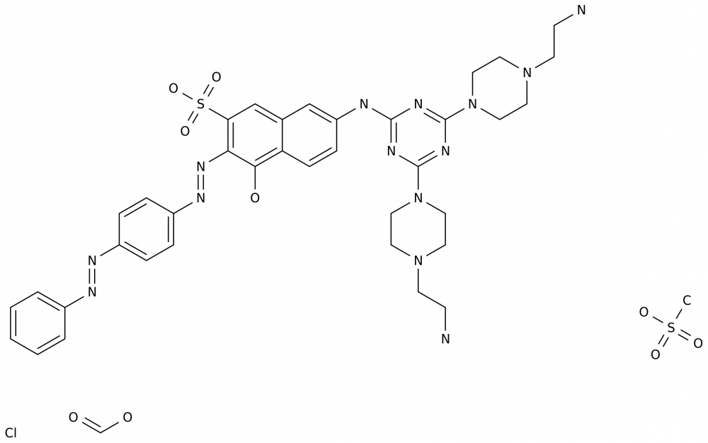 2-Нафталинсульфоновая кислота, 7-[[4,6-bis[4-(2-aminoethyl)-1-piperazinyl]-1,3,5-triazin-2-yl]amino]-4-hydroxy-3-[[4-(phenylazo)phenyl]azo]-, формиат (соль) гидрохлоридметансульфонат (соль) в России