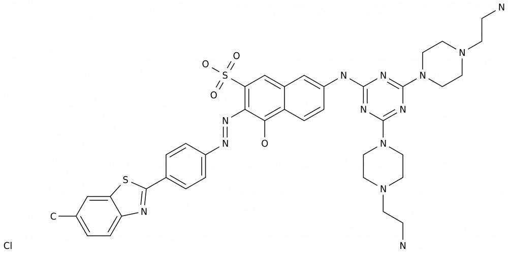 2-Нафталинсульфоновая кислота, 7-[[4,6-bis[4-(2-aminoethyl)-1-piperazinyl]-1,3,5-triazin-2-yl]amino]-4-hydroxy-3-[2-[4-(6-methyl-2-benzothiazolyl)phenyl]diazenyl]-, гидрохлорид (1:?) в России