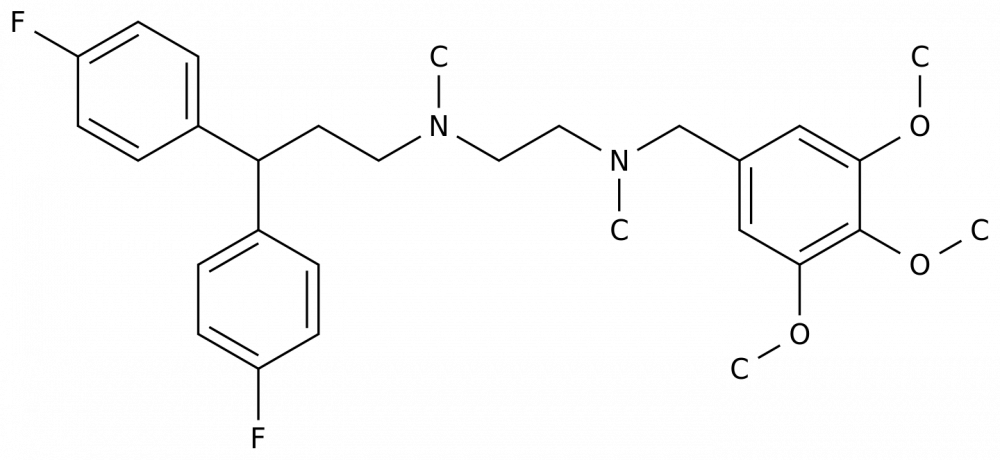 N-[3,3-bis(4-fluorophenyl)propyl]-N,N'-dimethyl-N'-[(3,4,5-trimethoxyphenyl)methyl]ethane-1,2-diamine в России