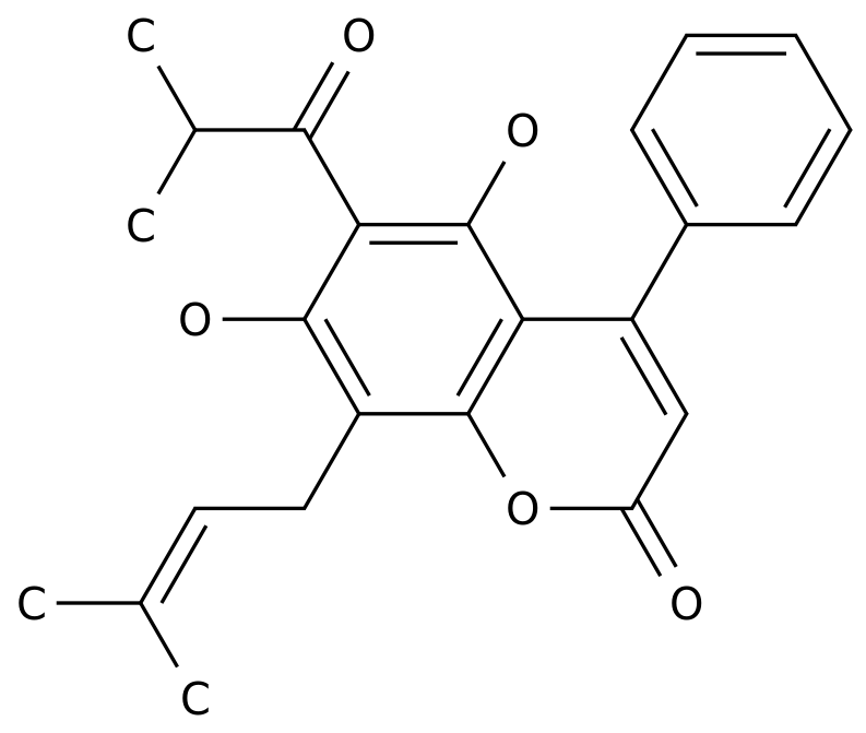 5,7-Дигидрокси-8- (3-метил-2-бутенил)-6- (2-метилпропаноил)-4-фенил-2Н-1-бензопиран-2-он в России