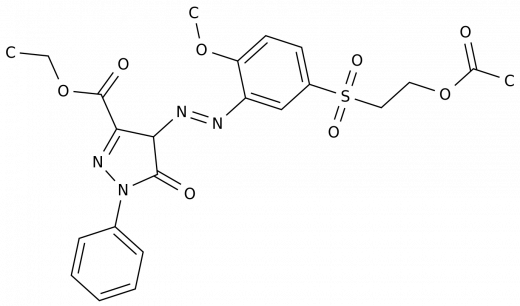 Этиловый 4-[2-[5-[[2-(acetyloxy)ethyl]sulfonyl]-2-methoxyphenyl]diazenyl]-4,5-dihydro-5-oxo-1-phenyl-1H-pyrazole-3-carboxylate в России